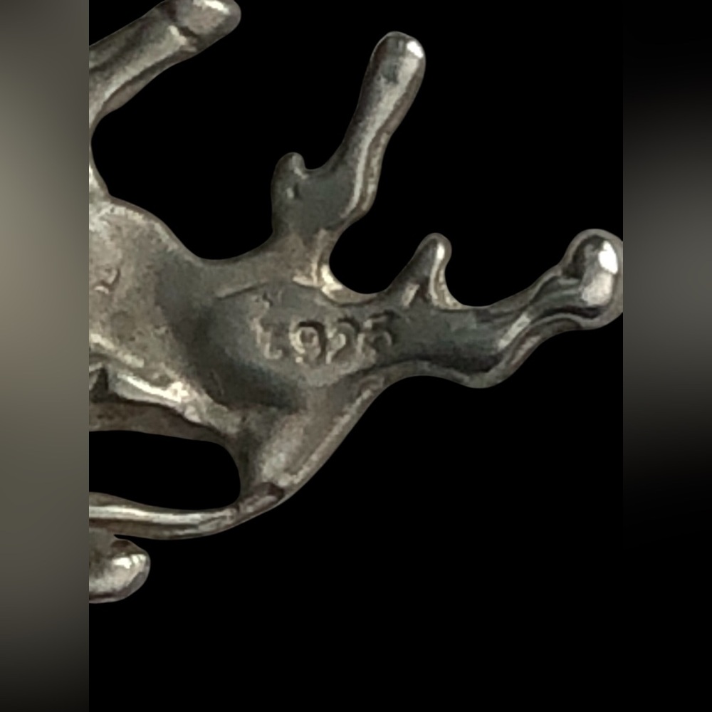 Vintage Unicorn 925 Diamond Cut Sterling Silver PNDT/Charm - Picture 4 of 10